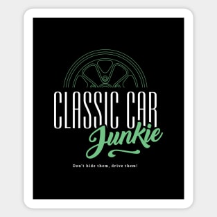 Classic Car Junkie - Vintage car fan Petrol Head Sticker